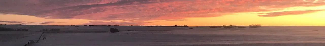 Winter prairie sunset, 2017